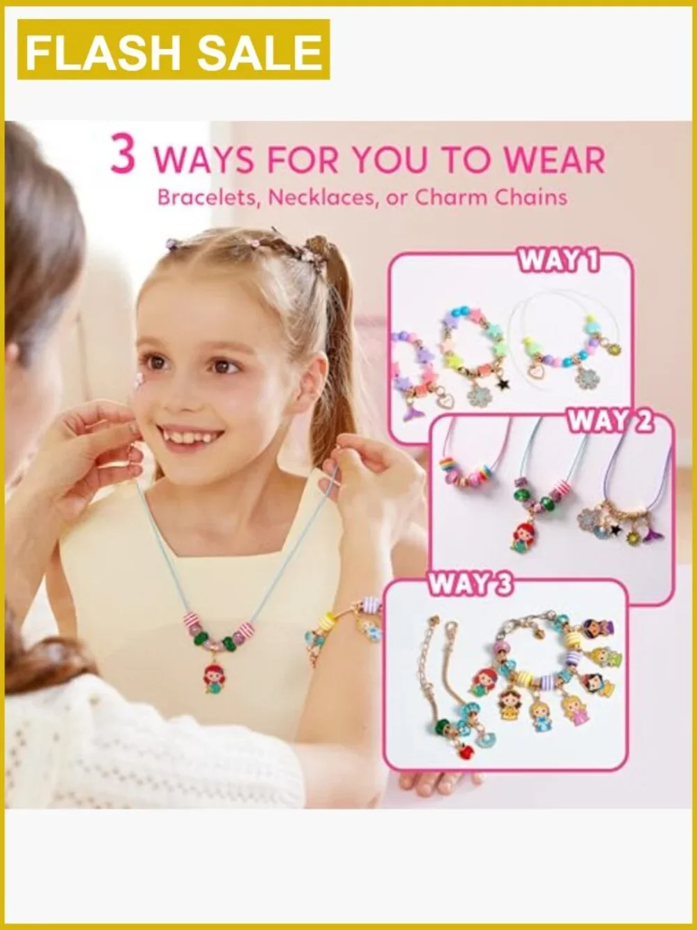Princess Bracelet Making Kit 650+ Beads 30+ Designs